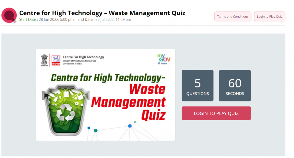 quiz on waste management with answers