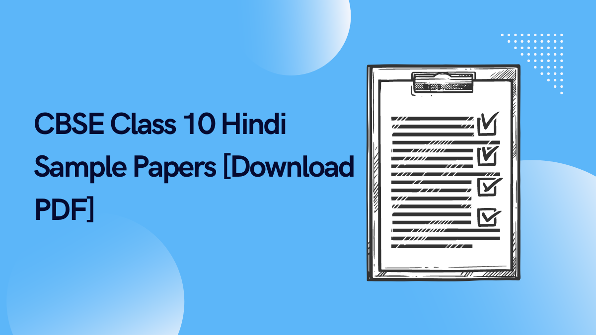 CBSE Class 10 Hindi Sample Papers [Download PDF]